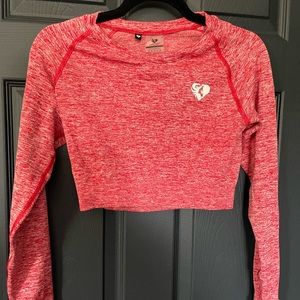Long sleeve cropped workout top